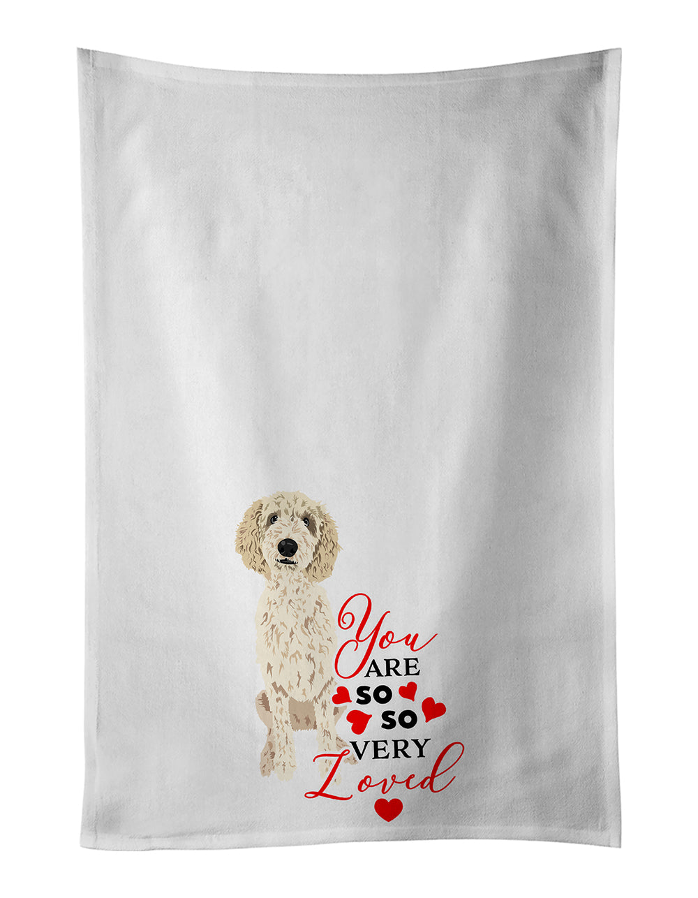 Buy this Doodle Cream #7 so Loved Kitchen Towel Set of 2