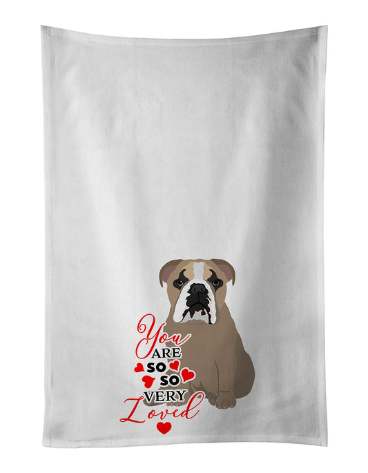 Buy this English Bulldog Lilac Tricolor so Loved Kitchen Towel Set of 2