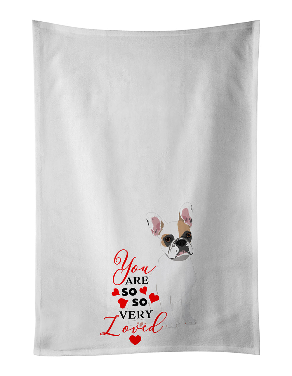 Buy this French Bulldog White #1 so Loved Kitchen Towel Set of 2