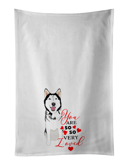 Buy this Siberian Husky Black and White #1 so Loved Kitchen Towel Set of 2