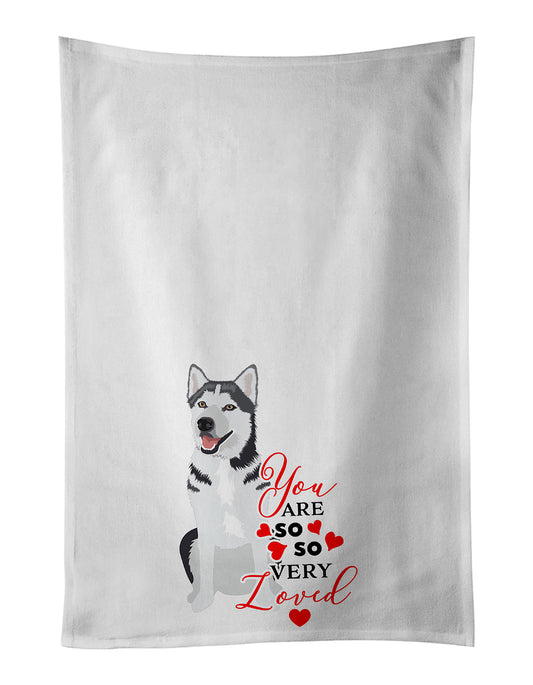 Buy this Siberian Husky Silver and White #1 so Loved Kitchen Towel Set of 2