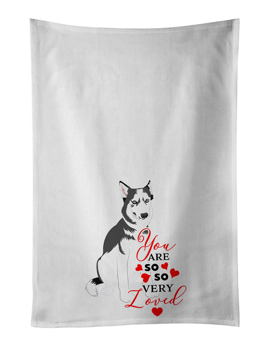 Buy this Siberian Husky Silver and White #2 so Loved Kitchen Towel Set of 2