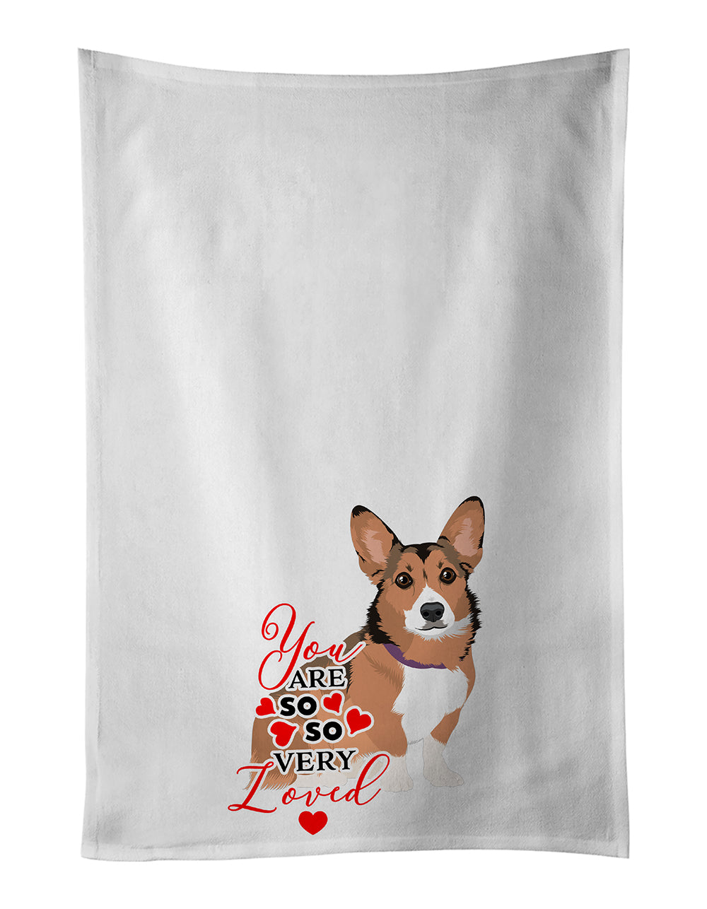 Buy this Pembroke Welsh Corgi Sable and White so Loved Kitchen Towel Set of 2