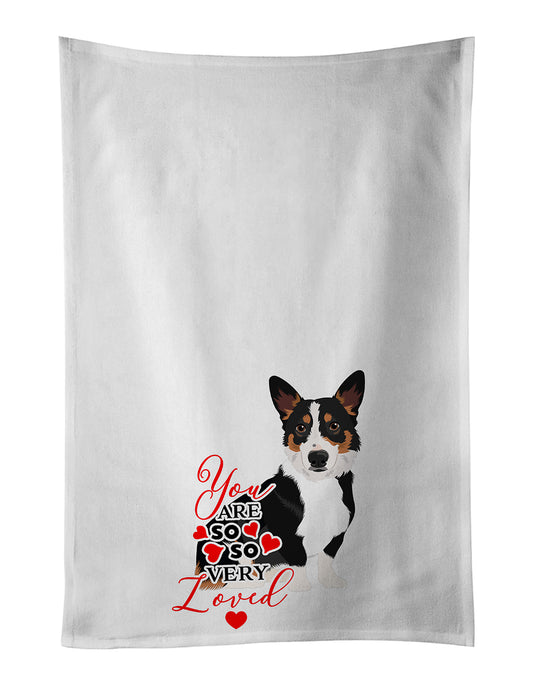 Buy this Pembroke Welsh Corgi Tricolor Black-Headed #1 so Loved Kitchen Towel Set of 2