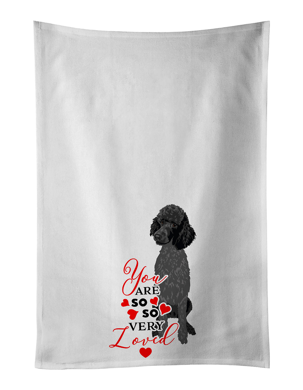 Buy this Poodle Standard Black so Loved Kitchen Towel Set of 2