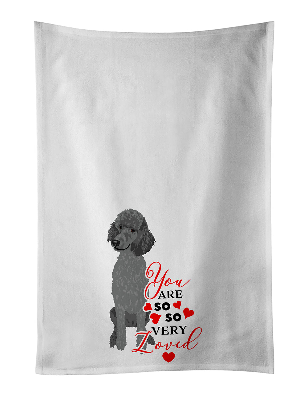 Buy this Poodle Standard Gray so Loved Kitchen Towel Set of 2