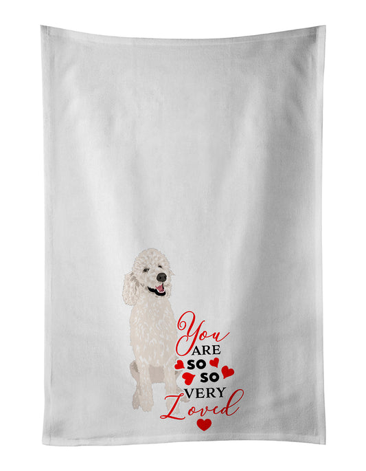 Buy this Poodle Standard White so Loved Kitchen Towel Set of 2