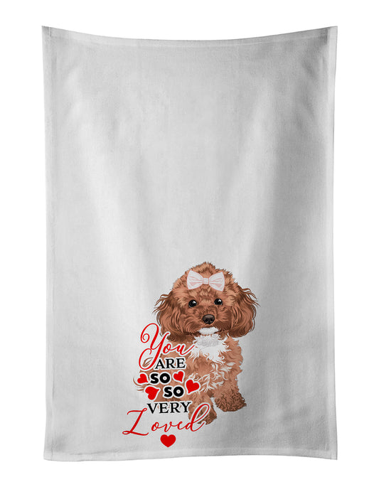 Buy this Poodle Toy Red so Loved Kitchen Towel Set of 2