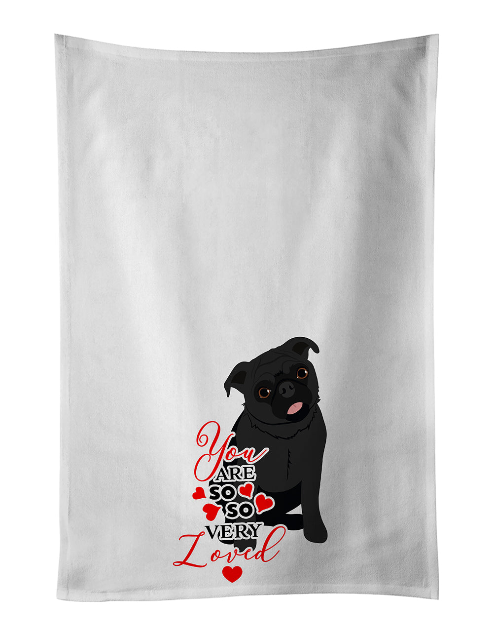 Buy this Pug Black #1 so Loved Kitchen Towel Set of 2