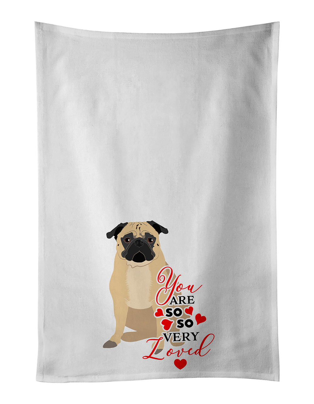 Buy this Pug Fawn #1 so Loved Kitchen Towel Set of 2