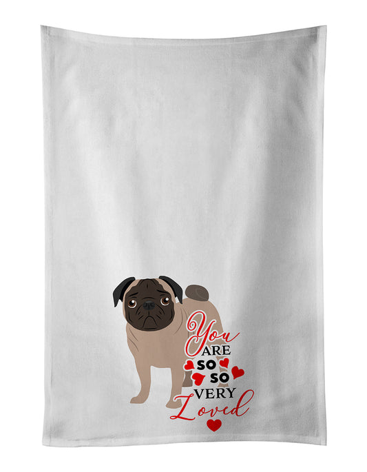 Buy this Pug Fawn #4 so Loved Kitchen Towel Set of 2