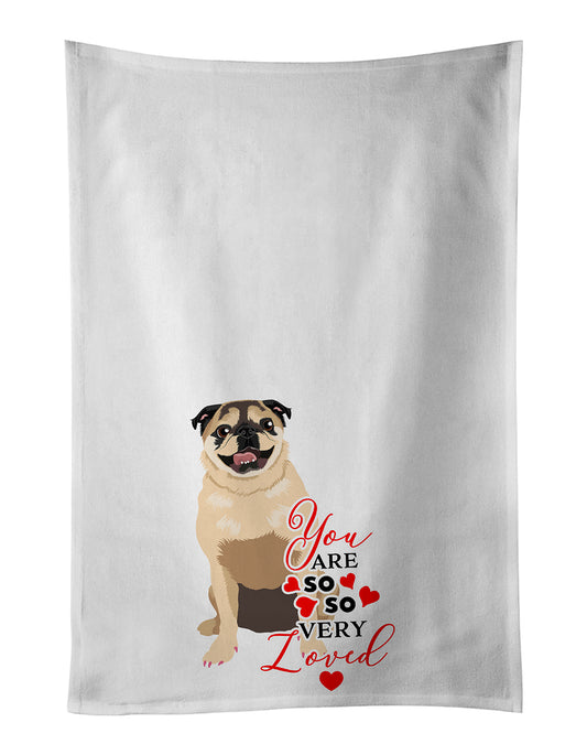 Buy this Pug Fawn #5 so Loved Kitchen Towel Set of 2