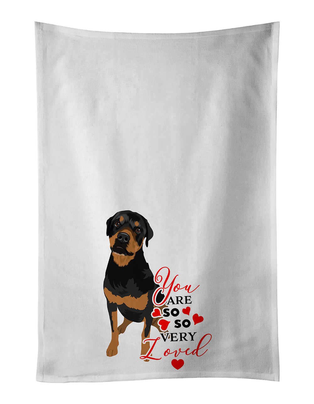 Buy this Rottweiler Black and Rust so Loved Kitchen Towel Set of 2