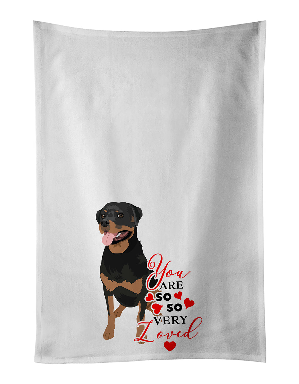 Buy this Rottweiler Black and Tan #1 so Loved Kitchen Towel Set of 2