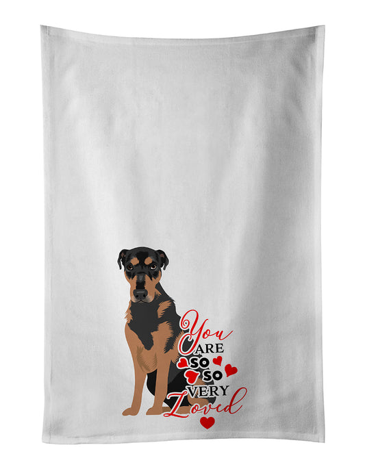 Buy this Rottweiler Black and Tan #2 so Loved Kitchen Towel Set of 2