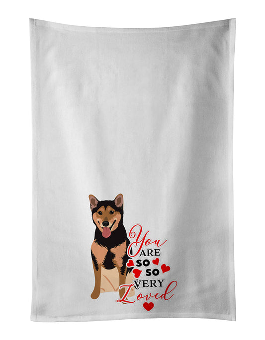 Buy this Shiba Inu Black and Tan so Loved Kitchen Towel Set of 2