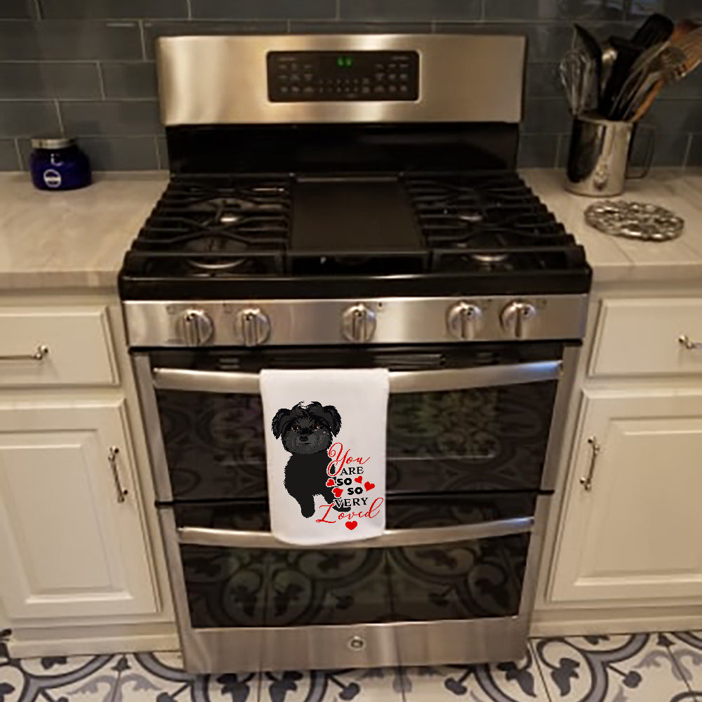 Shih-Tzu Black so Loved Kitchen Towel Set of 2