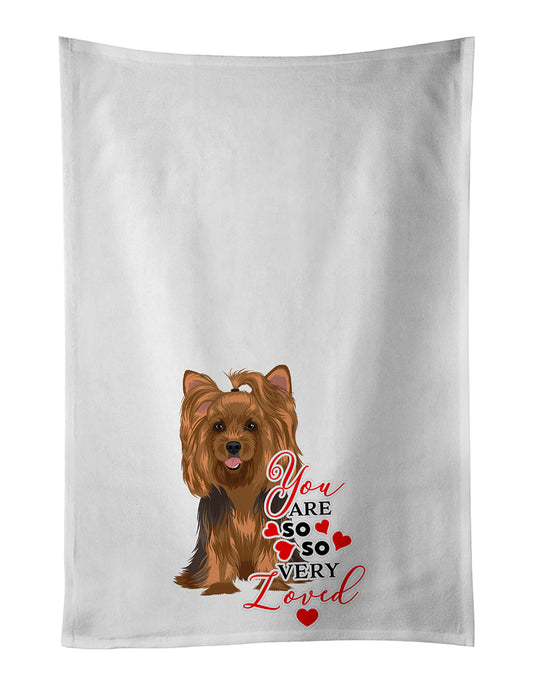 Buy this Yorkie Black and Gold #1 so Loved Kitchen Towel Set of 2