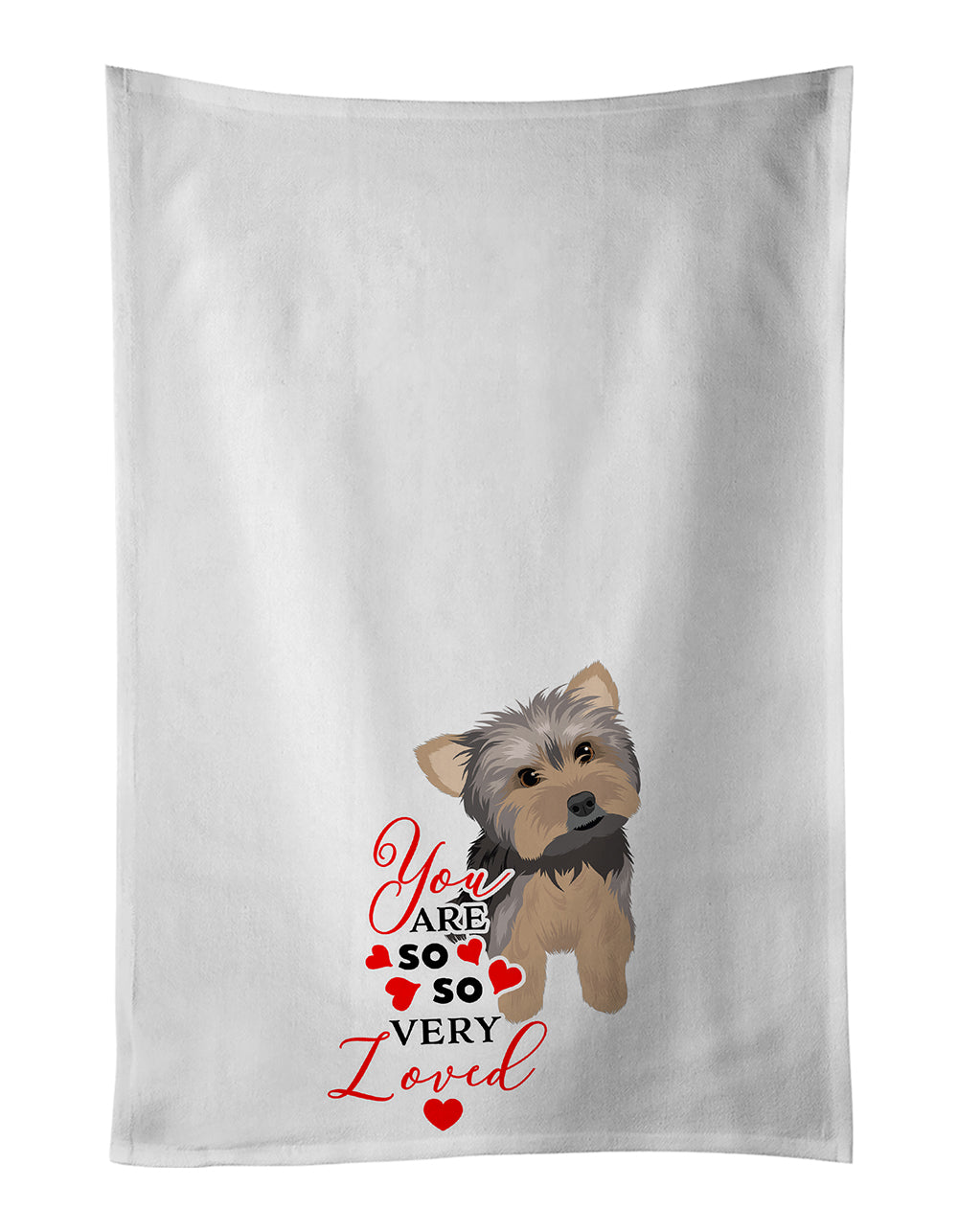 Buy this Yorkie Blue and Tan #2 so Loved Kitchen Towel Set of 2