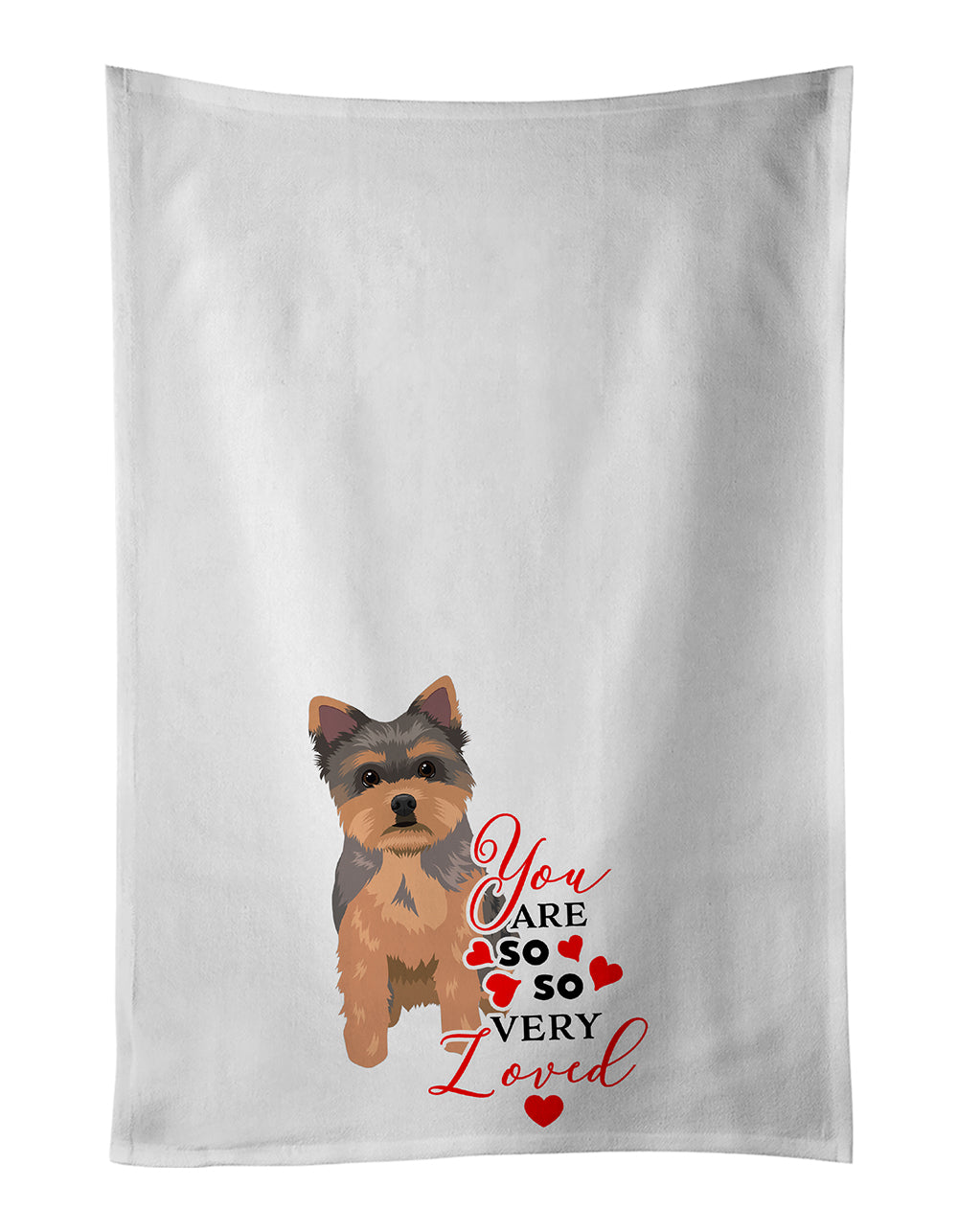 Buy this Yorkie Chocolate Puppy so Loved Kitchen Towel Set of 2