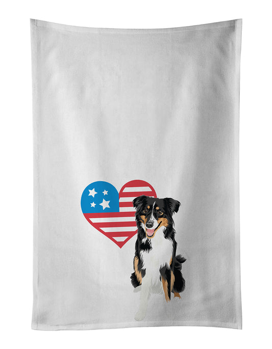 Buy this Australian Shepherd Black Tricolor #3 Patriotic Kitchen Towel Set of 2