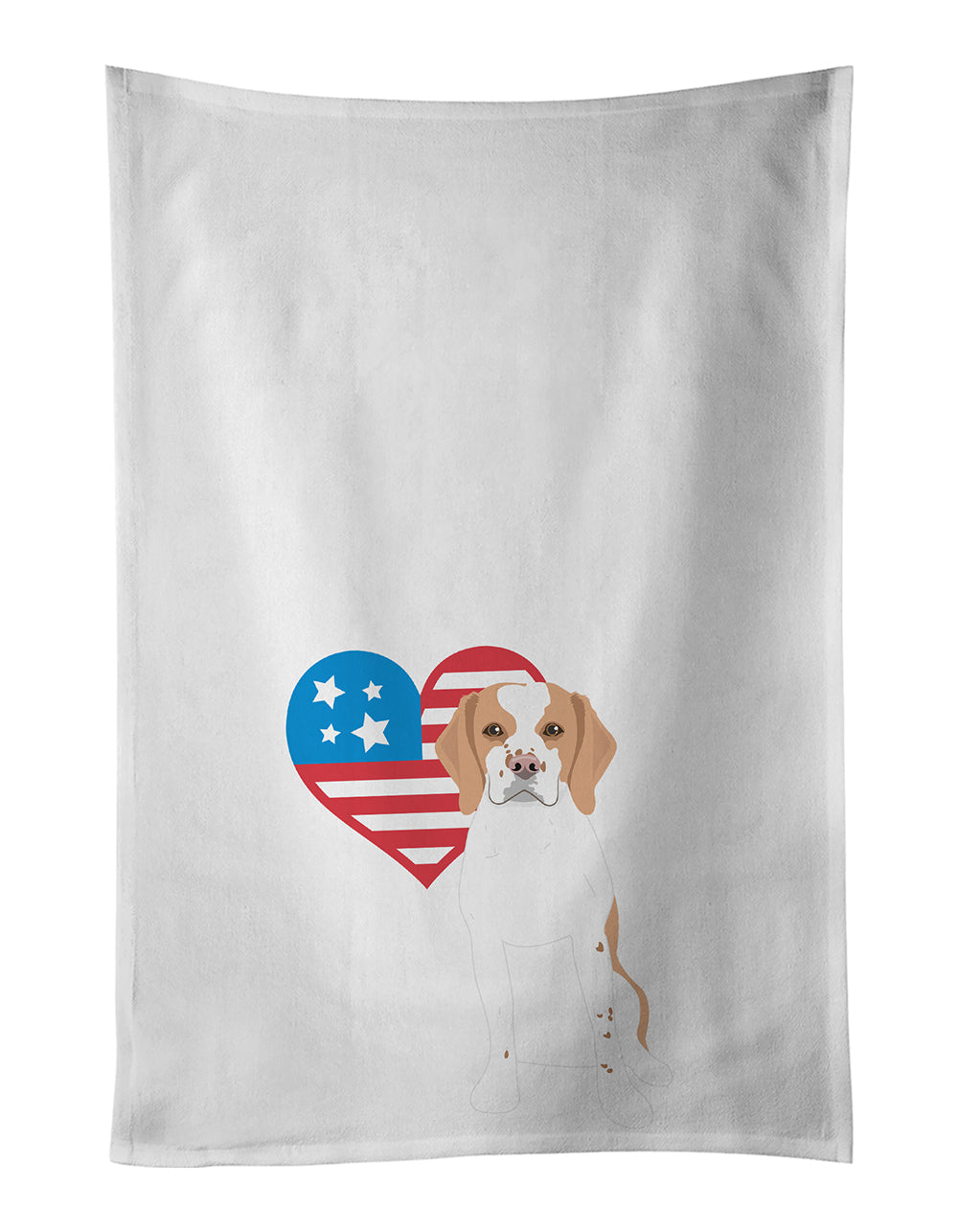 Buy this Beagle Red and White Red Ticked #1 Patriotic Kitchen Towel Set of 2