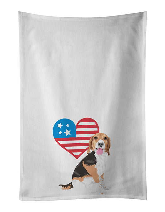 Buy this Beagle Tricolor Red Ticked #1 Patriotic Kitchen Towel Set of 2