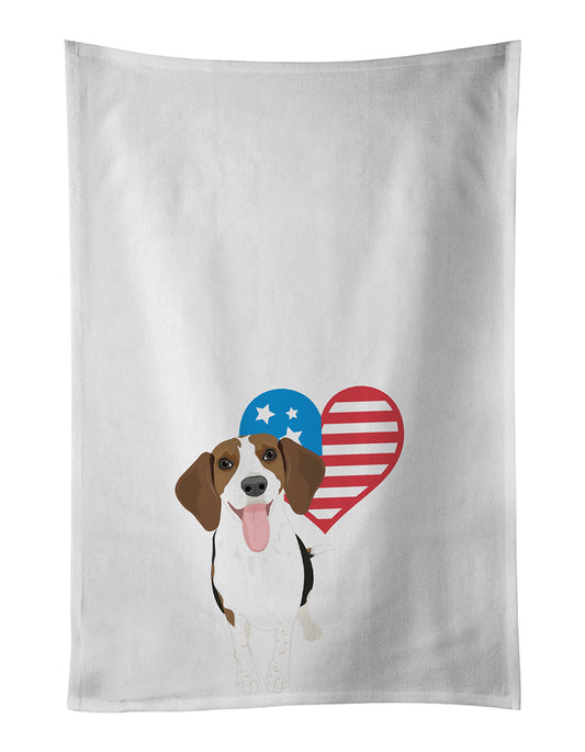 Buy this Beagle Tricolor Red Ticked #3 Patriotic Kitchen Towel Set of 2