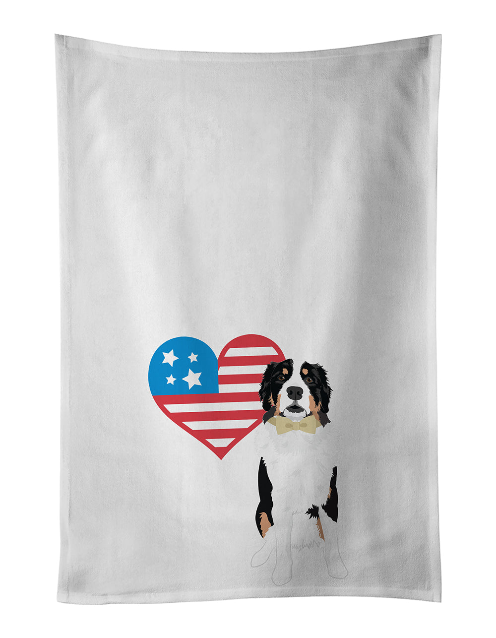 Buy this Bernese Mountain Dog #2 Patriotic Kitchen Towel Set of 2