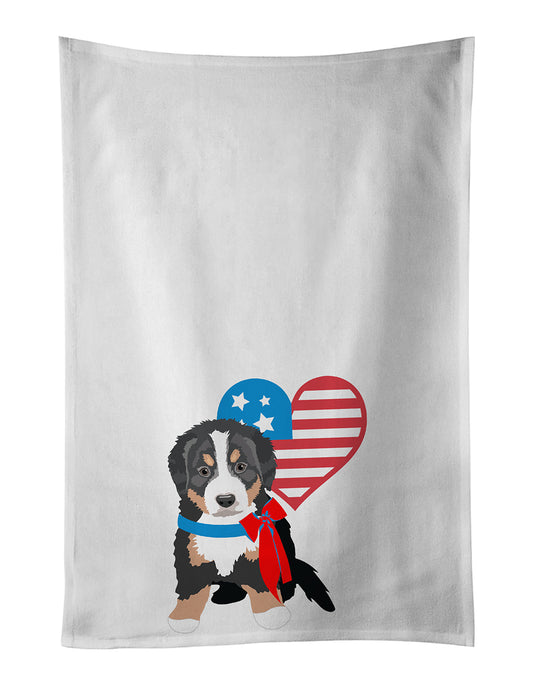 Buy this Bernese Mountain Dog Puppy #1 Patriotic Kitchen Towel Set of 2