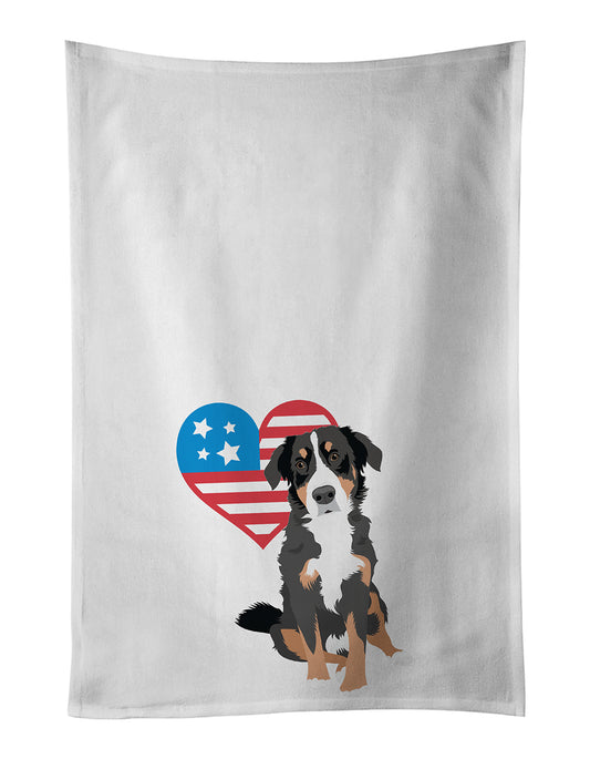 Buy this Bernese Mountain Dog Puppy #2 Patriotic Kitchen Towel Set of 2