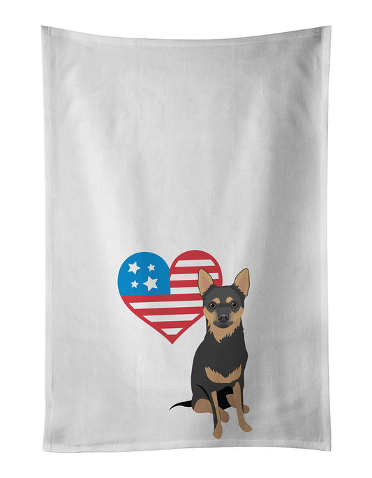 Buy this Chihuahua Black and Tan #1 Patriotic Kitchen Towel Set of 2