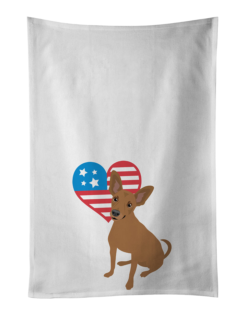 Buy this Chihuahua Chocolate #1 Patriotic Kitchen Towel Set of 2