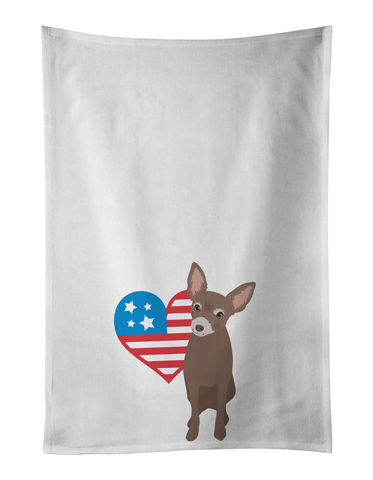 Buy this Chihuahua Chocolate #2 Patriotic Kitchen Towel Set of 2