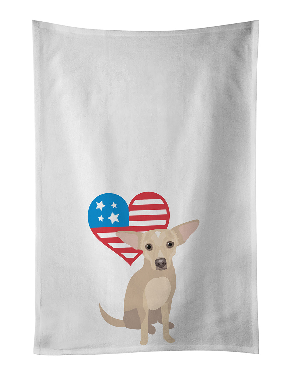 Buy this Chihuahua Silver Patriotic Kitchen Towel Set of 2