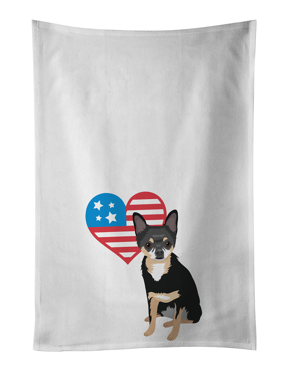 Buy this Chihuahua Tricolor #2 Patriotic Kitchen Towel Set of 2