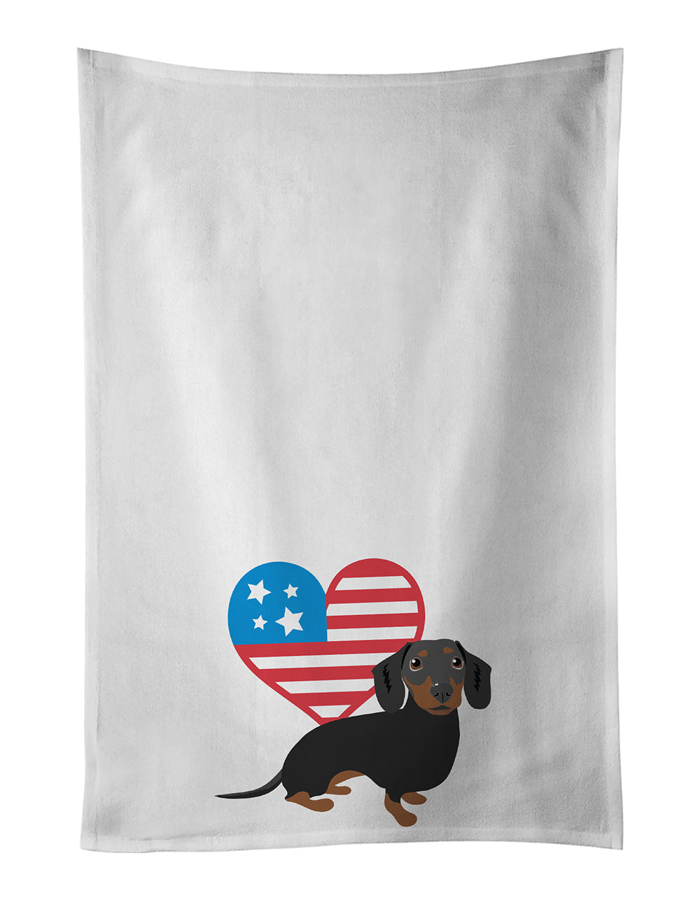 Buy this Dachshund Black and Tan #1Patriotic Kitchen Towel Set of 2