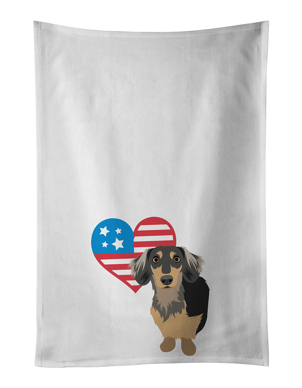 Buy this Dachshund Black and Tan #4 Patriotic Kitchen Towel Set of 2