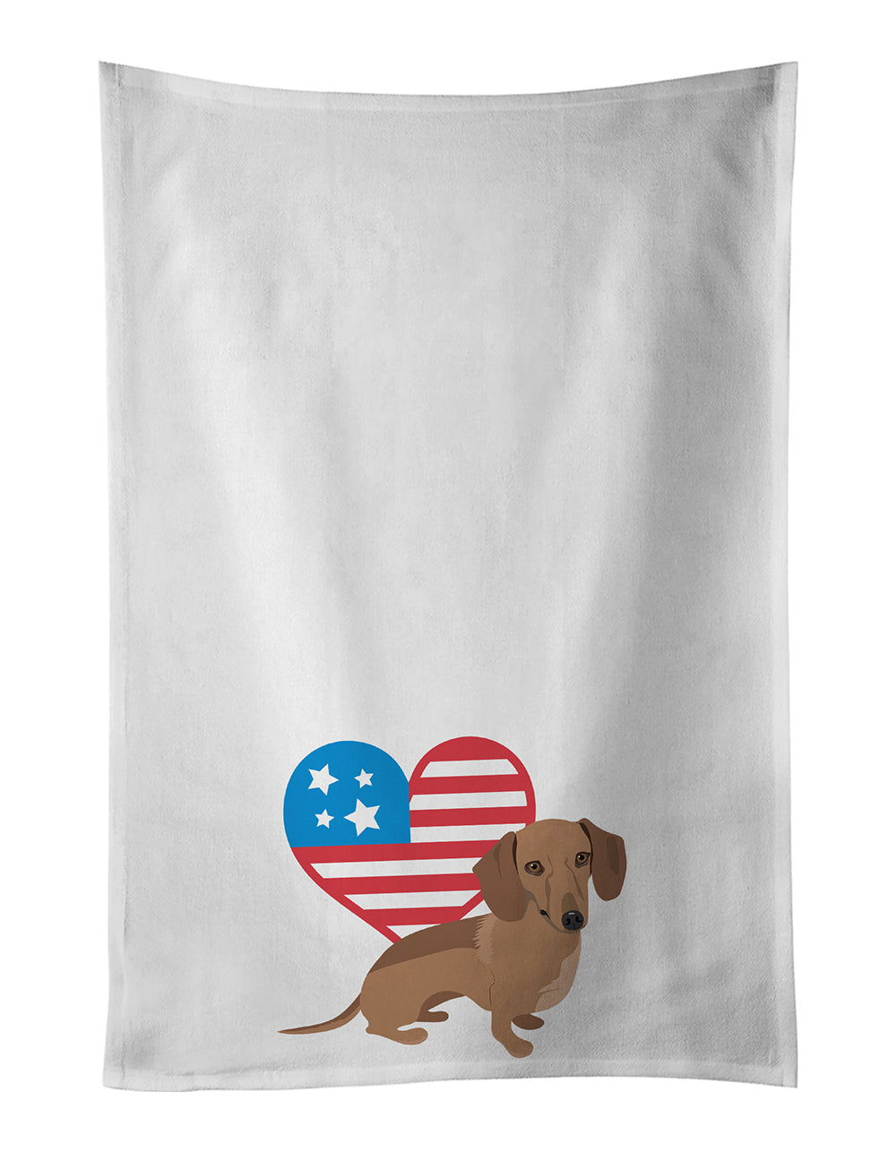Buy this Dachshund Chocolate Patriotic Kitchen Towel Set of 2