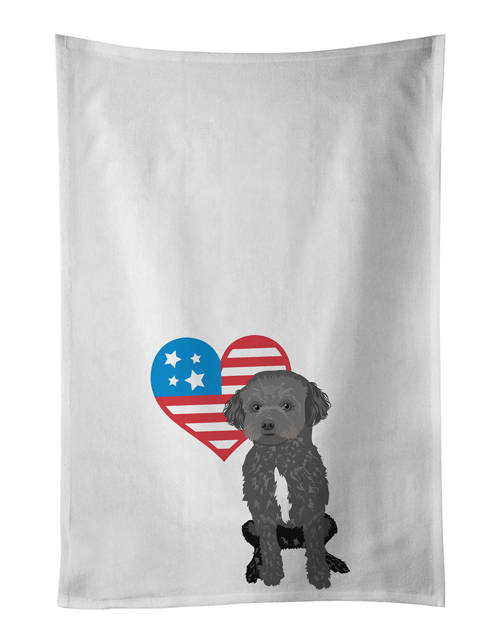 Buy this Doodle Black and White #1 Patriotic Kitchen Towel Set of 2