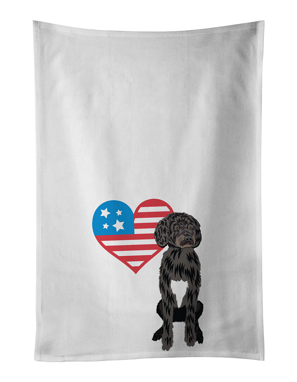Buy this Doodle Black and White #2 Patriotic Kitchen Towel Set of 2