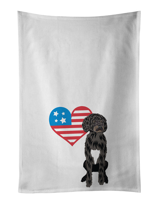 Buy this Doodle Black and White #2 Patriotic Kitchen Towel Set of 2