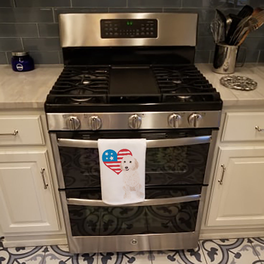Doodle Cream #1 Patriotic Kitchen Towel Set of 2