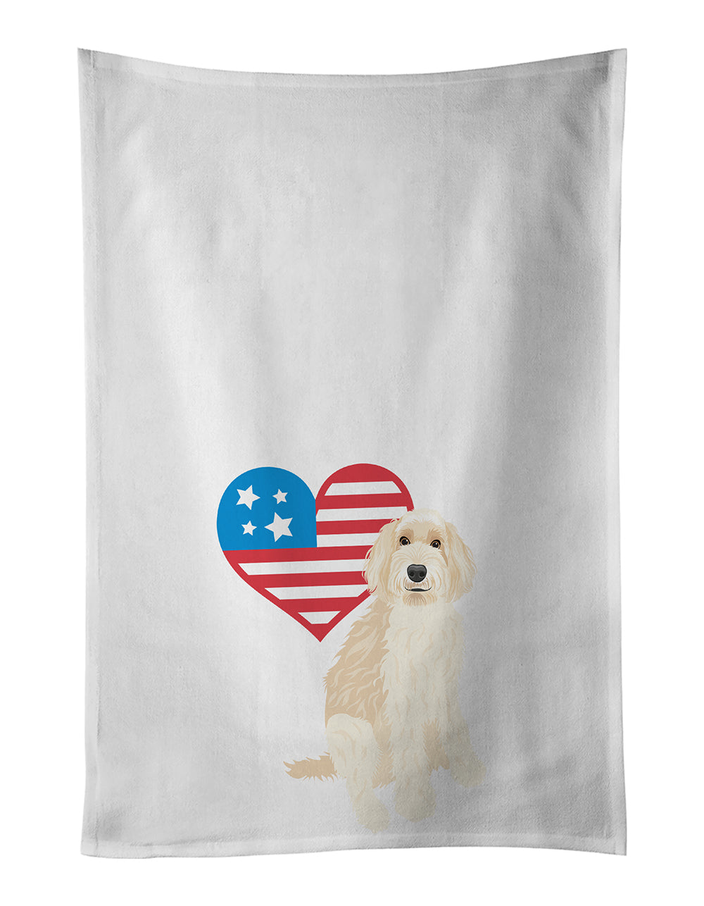 Buy this Doodle Fawn #2 Patriotic Kitchen Towel Set of 2