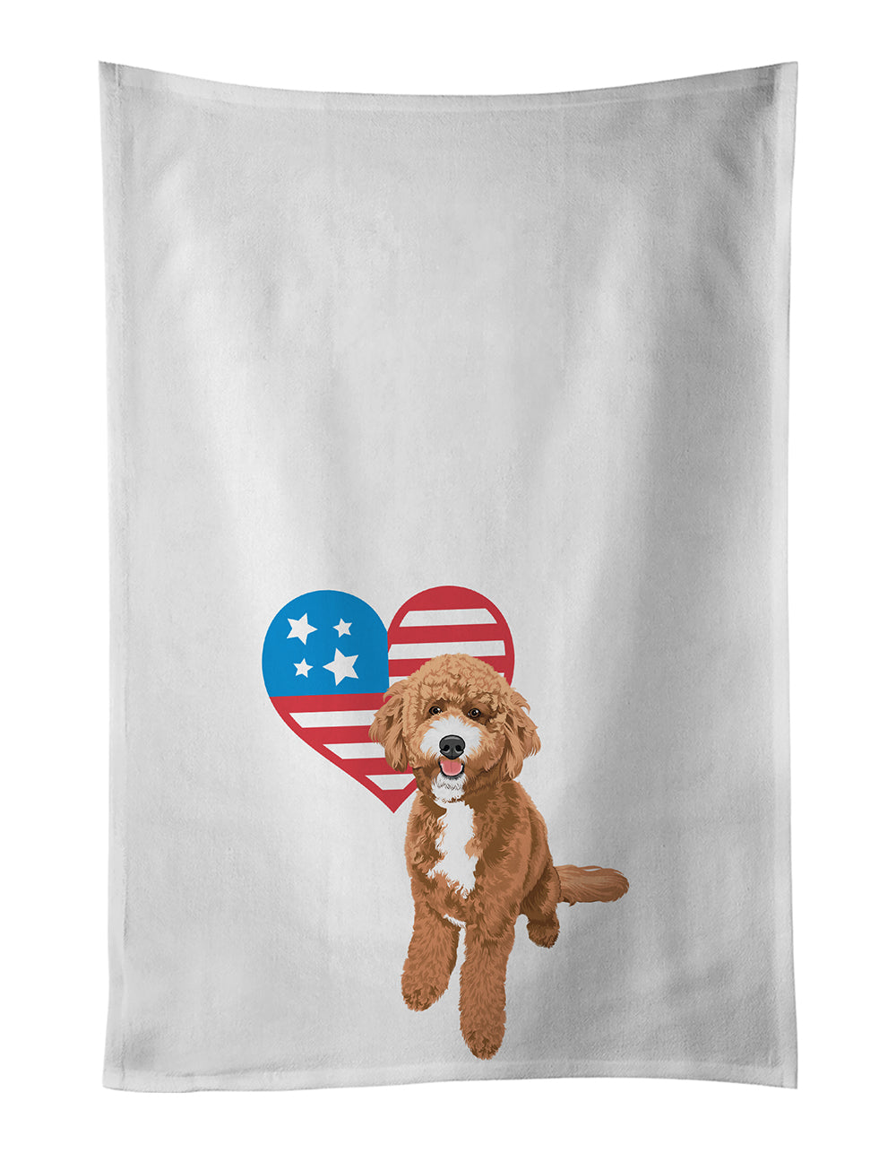 Buy this Doodle Red and White Patriotic Kitchen Towel Set of 2