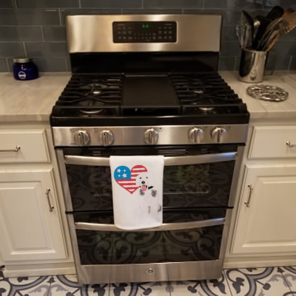 Doodle Silver and White #2 Patriotic Kitchen Towel Set of 2