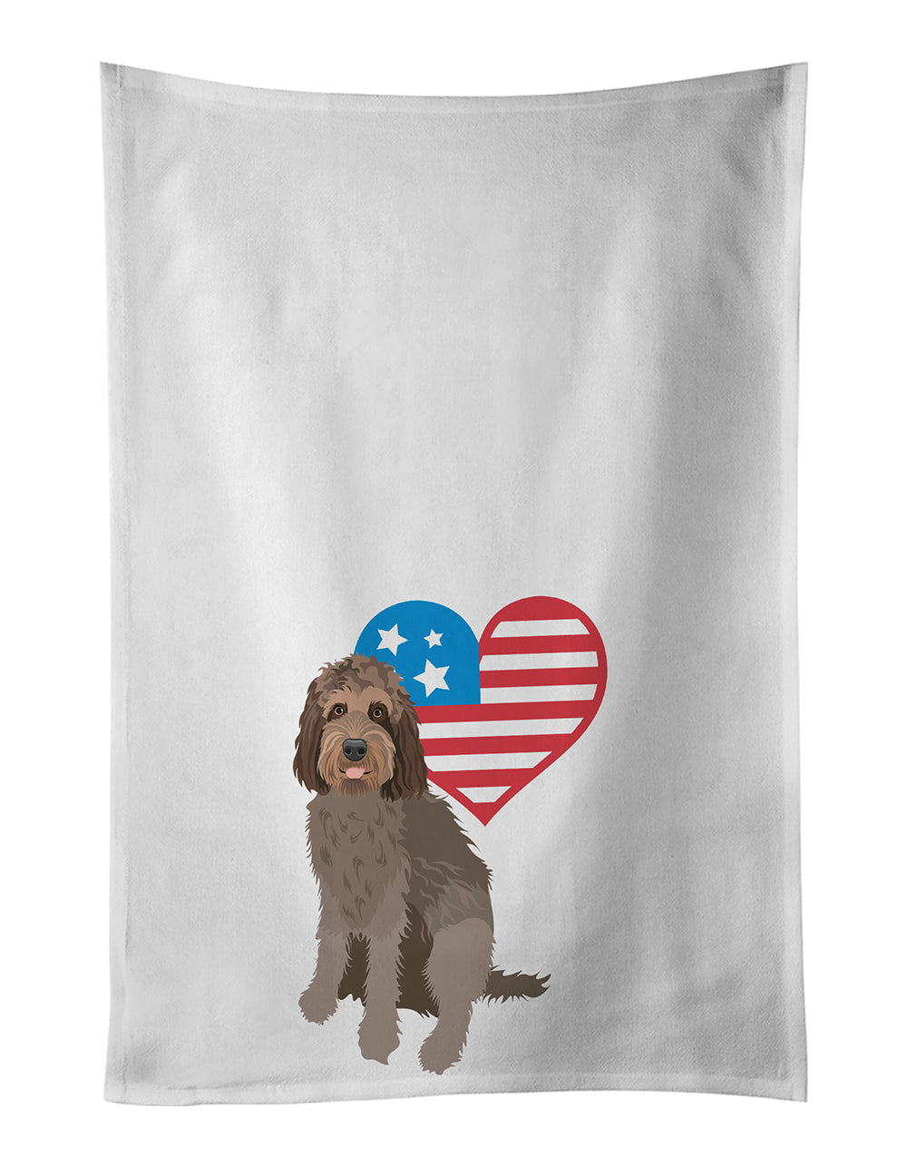 Buy this Doodle Tricolor #3 Patriotic Kitchen Towel Set of 2