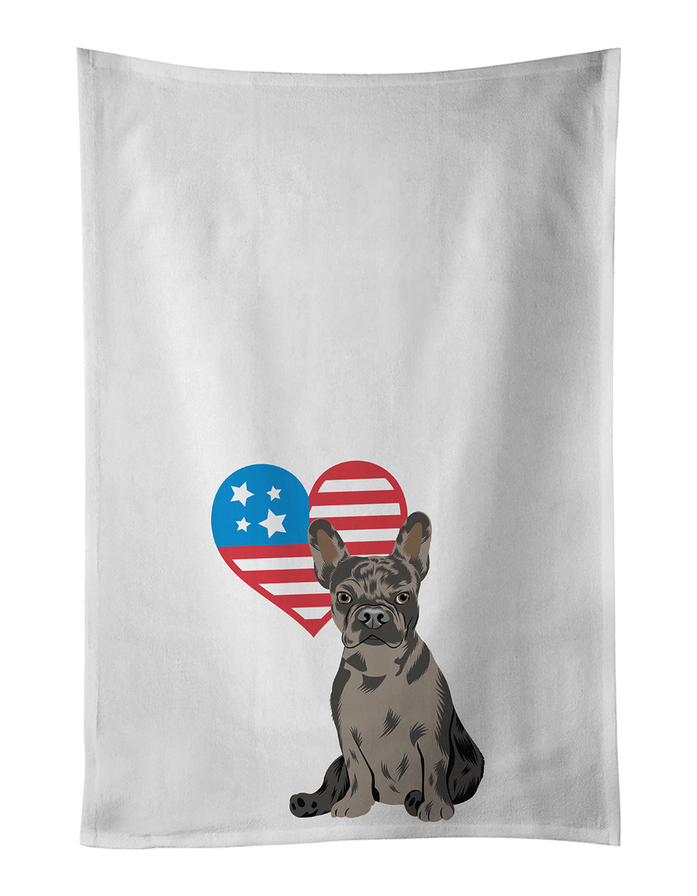 Buy this French Bulldog Chocolate Patriotic Kitchen Towel Set of 2