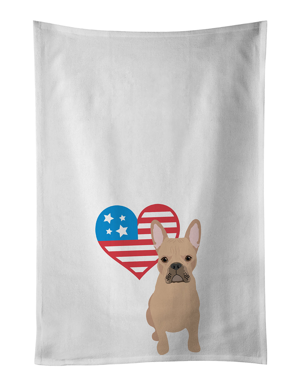 Buy this French Bulldog Cream Patriotic Kitchen Towel Set of 2