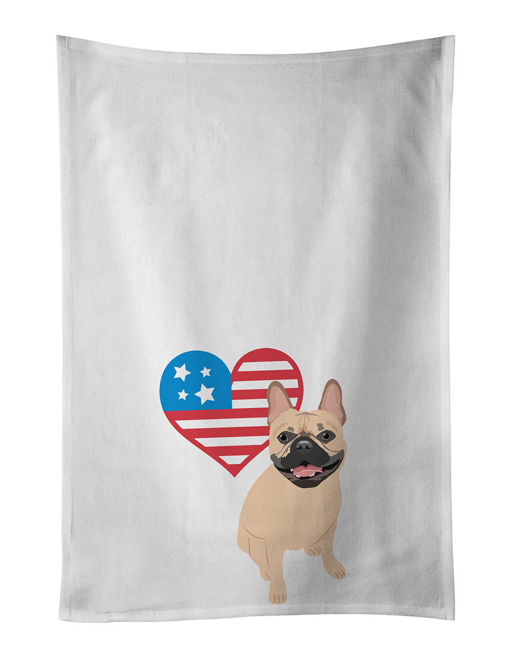 Buy this French Bulldog Fawn #2 Patriotic Kitchen Towel Set of 2